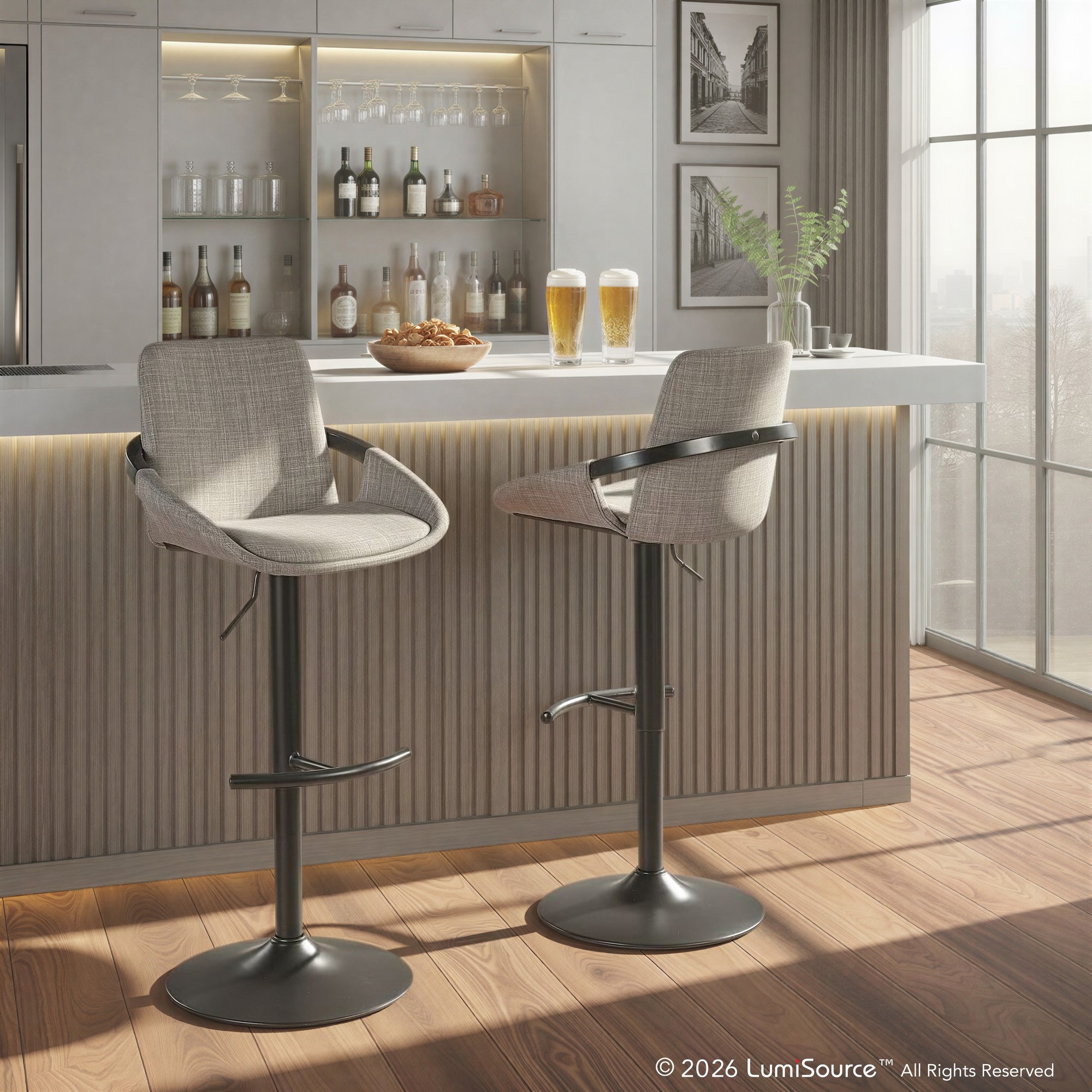 Cosmo Adjustable Barstool - Set Of 2